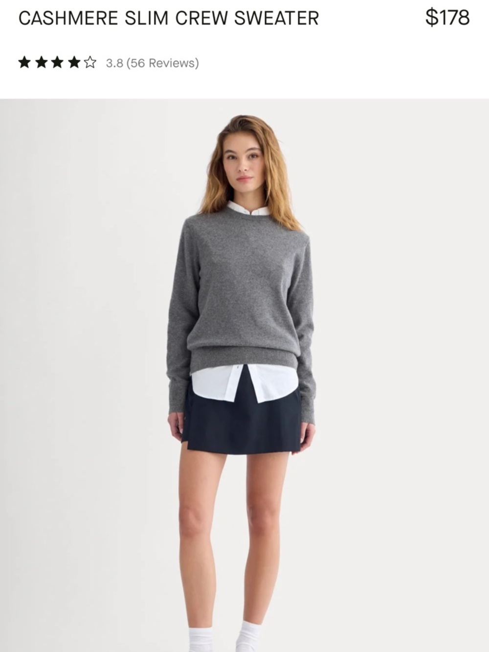 Everlane Cashmere Slim crewneck sweater